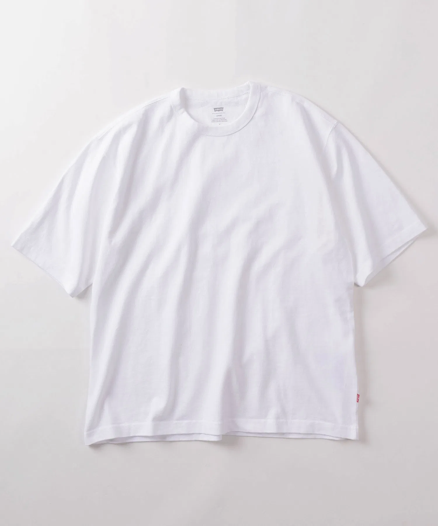 Унисекс футболка Levi's Heavyweight, свободного кроя, с круглым вырезом, белая