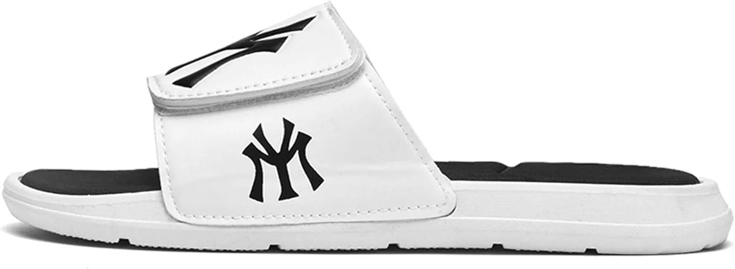 

Мужские летние шлепанцы, сандалии с модными плоскими каблуками, из ПУ, удобные, мягкие, противоскользящие Generic, белый