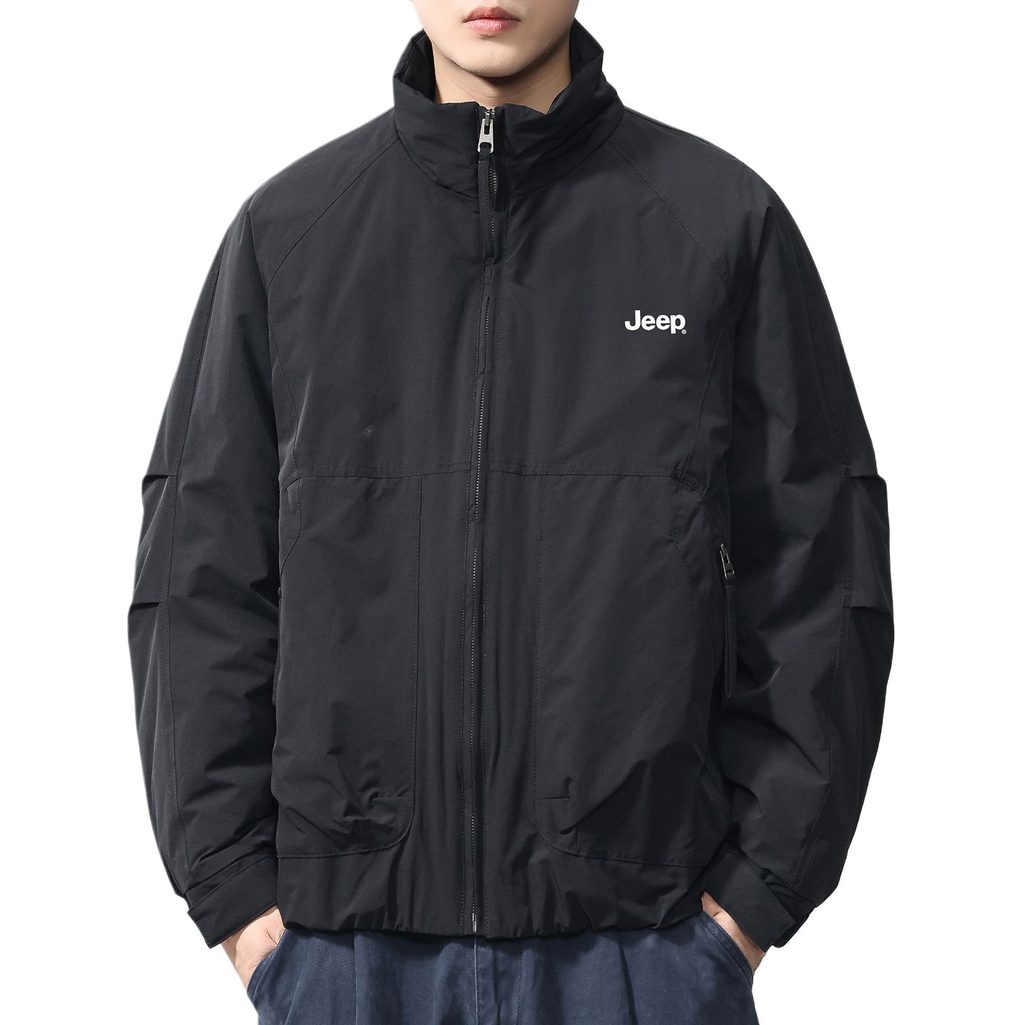 

Пуховик Unisex Stand Collar Thickened Jeep, obsidian черный