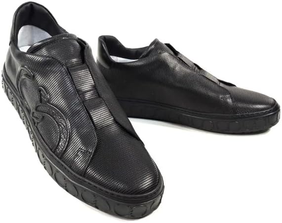 Мужские летние кроссовки Casadei из черной кожи для комфорта и стиля — фото 3