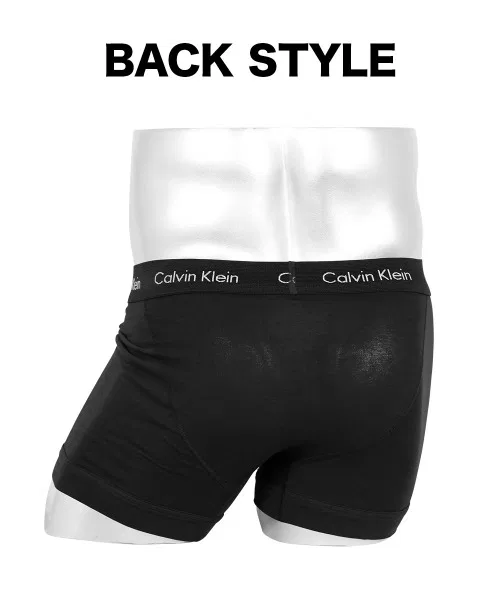 Мужские хлопковые боксеры Calvin Klein из эластичного хлопка (комплект из 3 штук) — фото 4