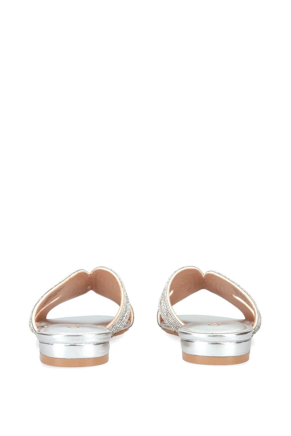 Туфли Gala Mule Jewel на плоской подошве Carvela, серебро — фото 3