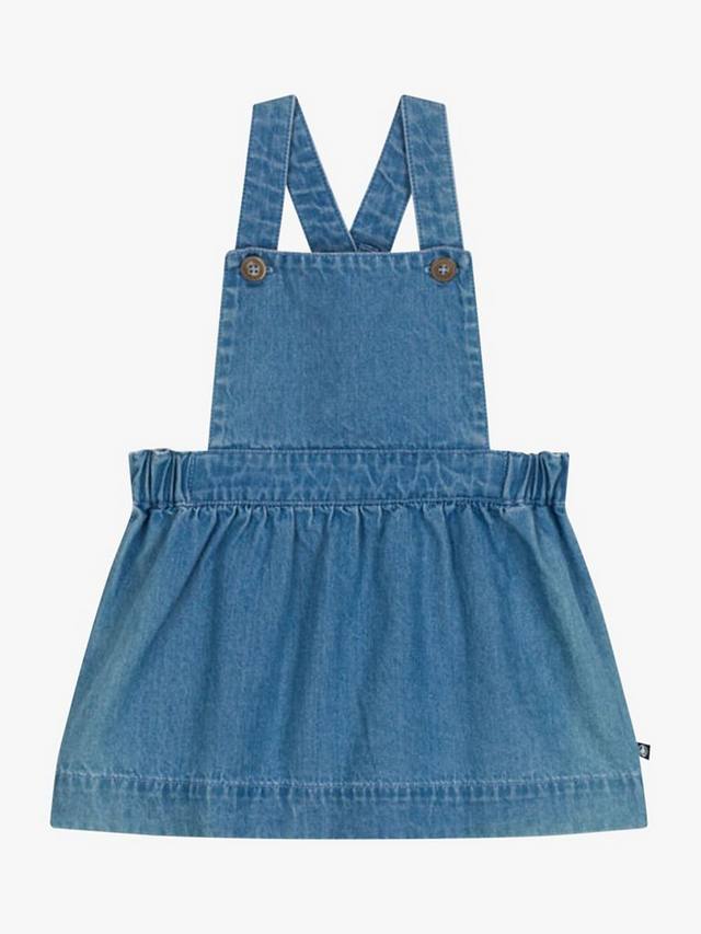 

Детское джинсовое платье с перекрещивающимися ремешками Petit Bateau, цвет Clair