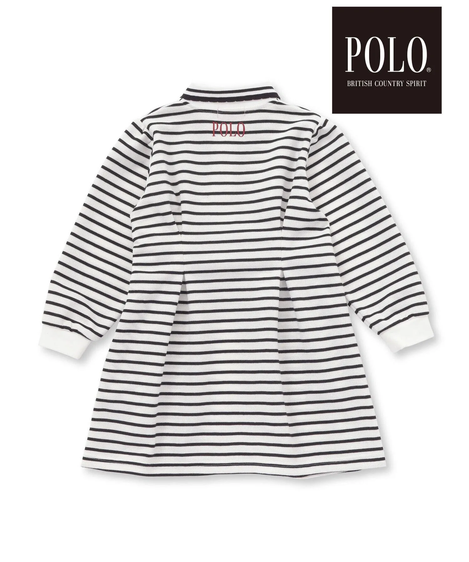 Платье-поло POLO BCS*SLAP SLIP из коллекции, сочетающееся с платьем-поло в полоску с воротником (80-130 см), Black — фото 3