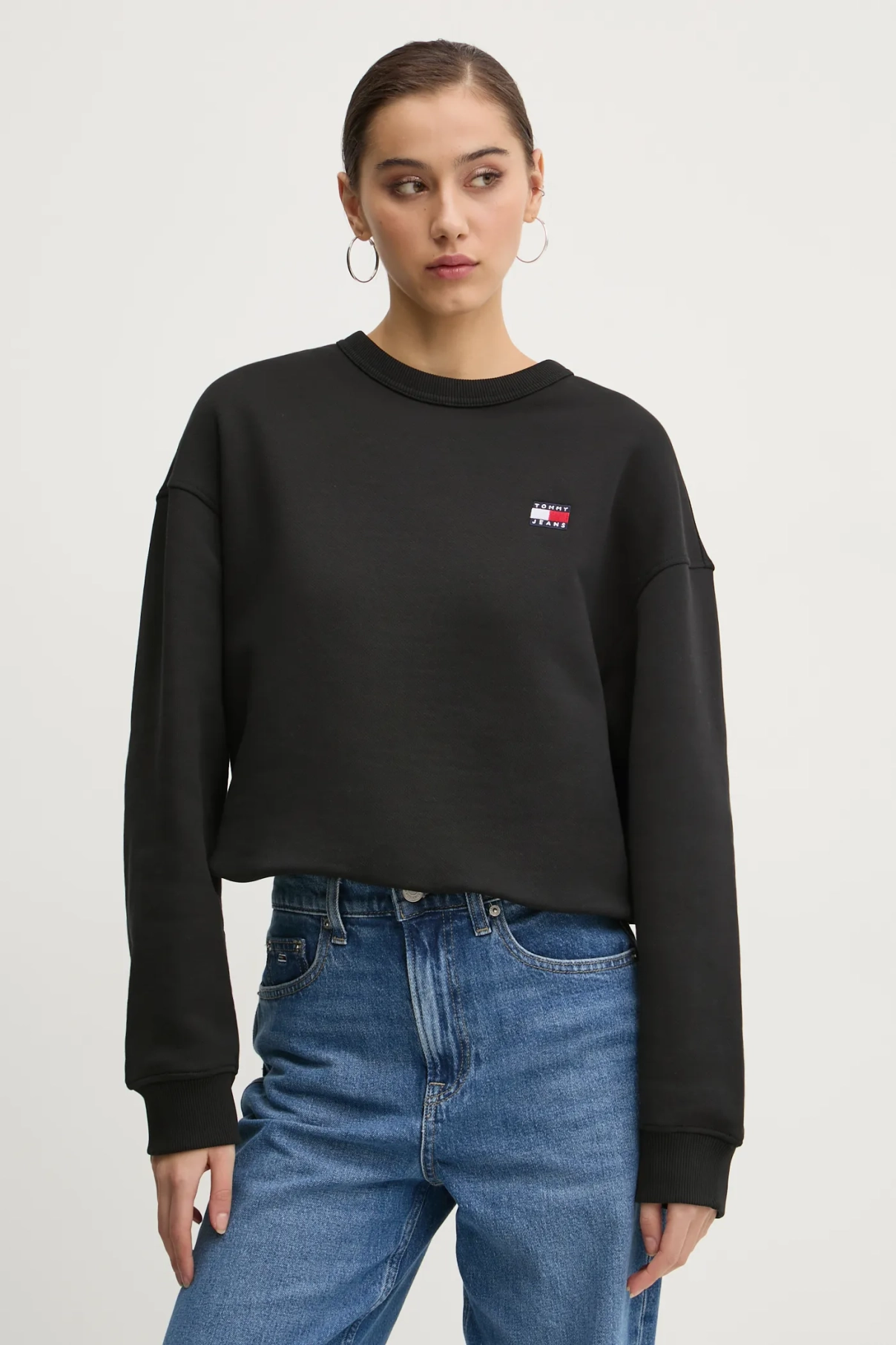 

Хлопковая толстовка Tommy Jeans, черный