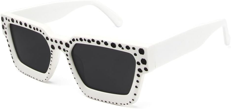 

Винтажные поляризованные солнцезащитные очки для мужчин, белые, в крупной оправе, женские солнцезащитные очки для вождения, защита от УФ-излучения UV400 VFDHN, Multi White