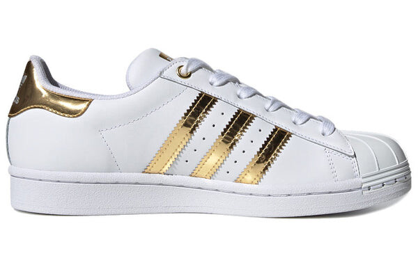 Кроссовки superstar металлический носок Adidas, белый — фото 2
