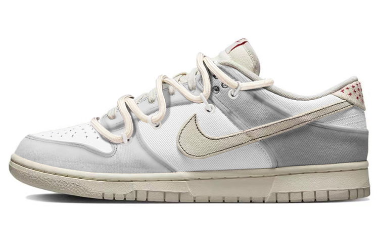 

Кроссовки Nike Dunk Skateboarding Shoes Unisex Low-top Milky White Gray, серый