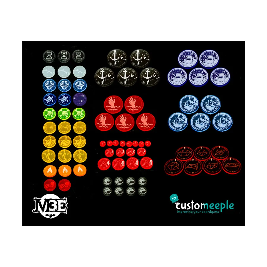 

Набор маркеров «Мертвого прилива», Malifaux - Tokens, Markers, & Templates (Customeeple)