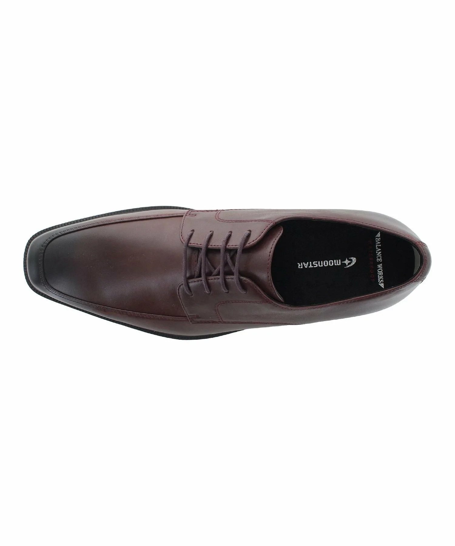 Мужские кожаные туфли MoonStar SPH4614SN с нескользящей подошвой. Balance Works, Dark brown — фото 3