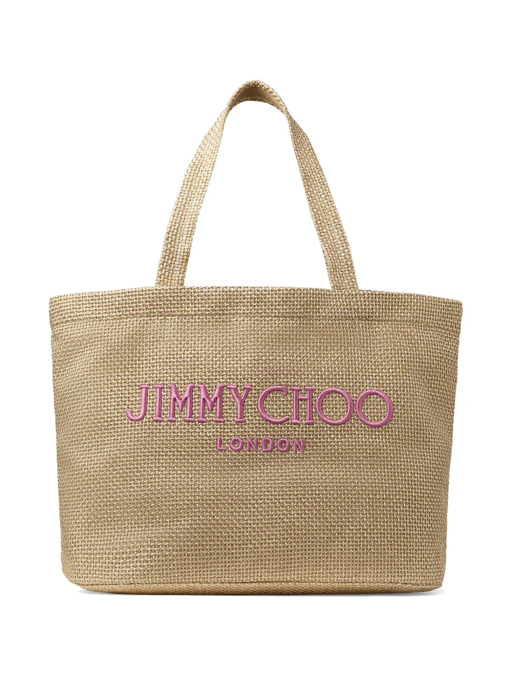 

Сумка-тоут с вышитым логотипом JIMMY CHOO, коричневый