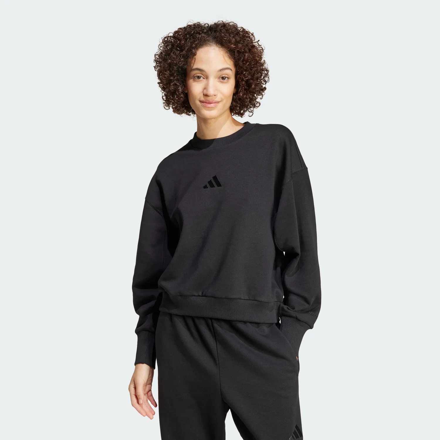 Женский флисовый свитшот All Szn Loose, чёрный, от Adidas — фото 2
