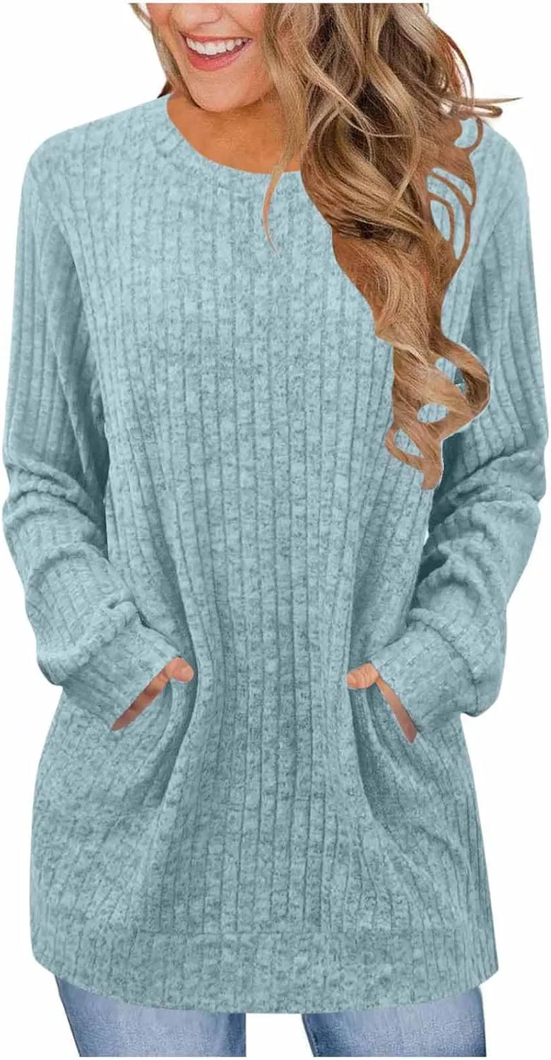 Свитшот женский оверсайз с карманом, Generic, Light Blue#01