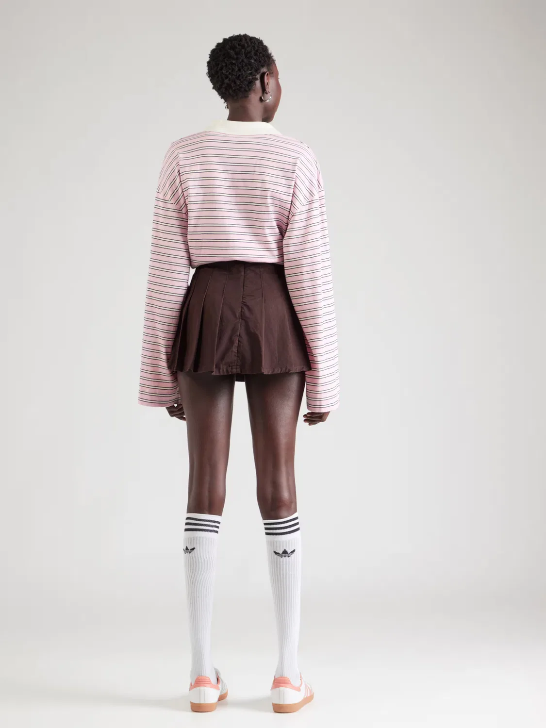 Юбка Adidas Originals, коричневый — фото 4