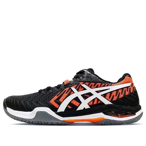 

Кроссовки court control ff 2 'black white orange' Asics, черный