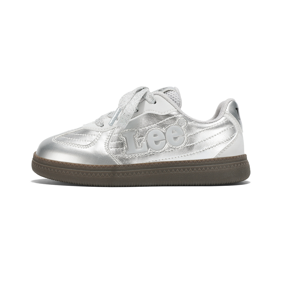 

Lee Скользостойкие противоударные износостойкие низкие кроссовки для скейтбординга silver детские
