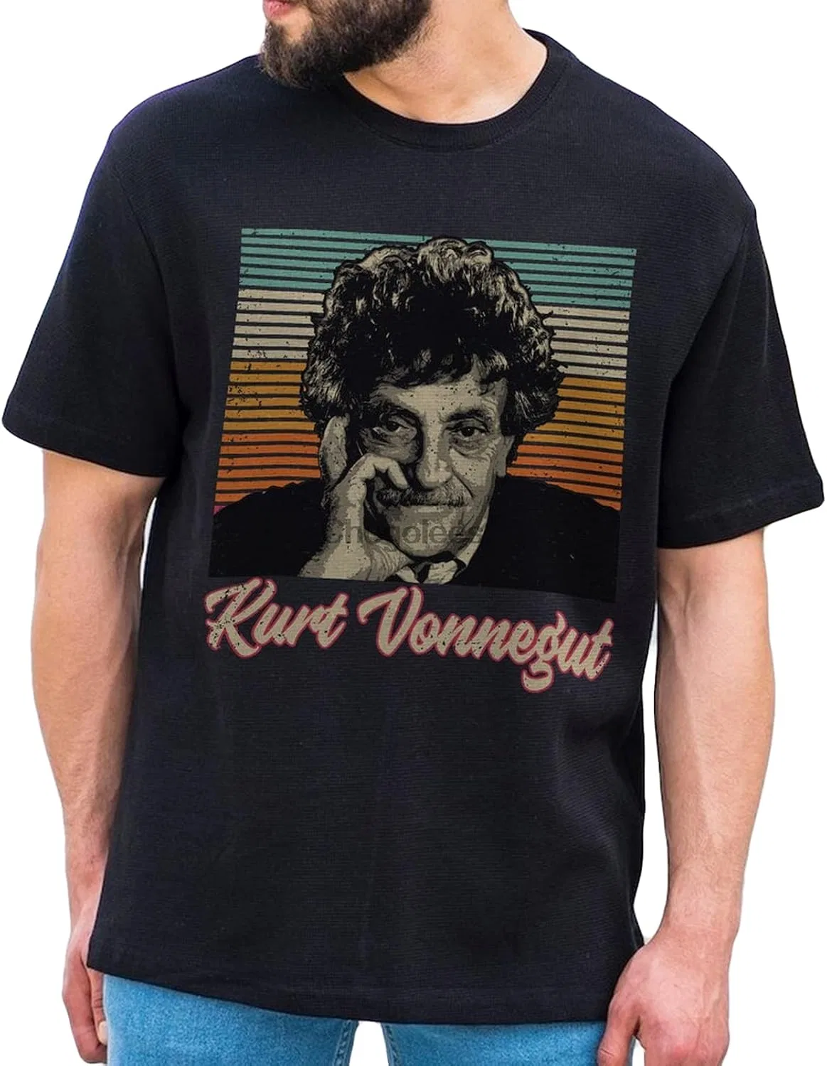 Футболка с принтом Kurt Vonnegut, TieSen, черный