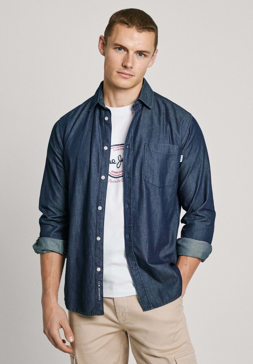 

Рубашка Pepe Jeans, темно-синий
