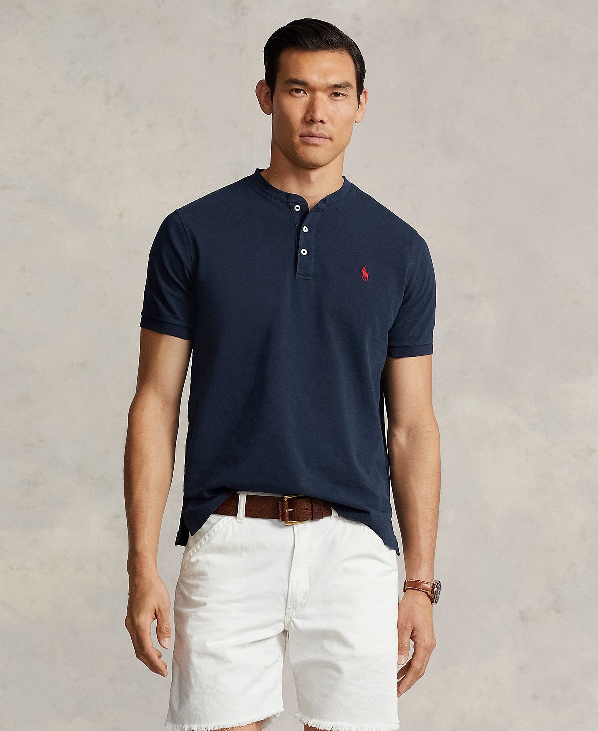 

Мужская рубашка на пуговицах из хлопкового пике Polo Ralph Lauren