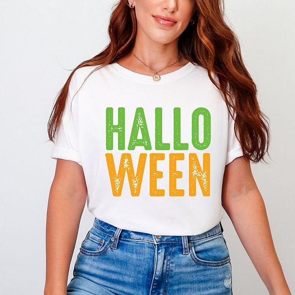 

Футболка Halloween bright distressed - garment dyed Simply Sage Market, White