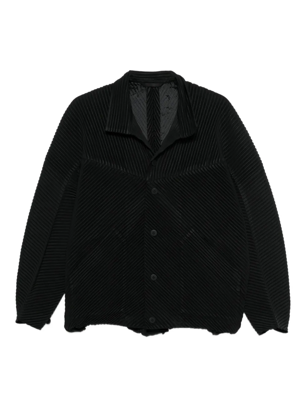 

Плиссированный жакет на пуговицах Homme Plissé Issey Miyake, черный