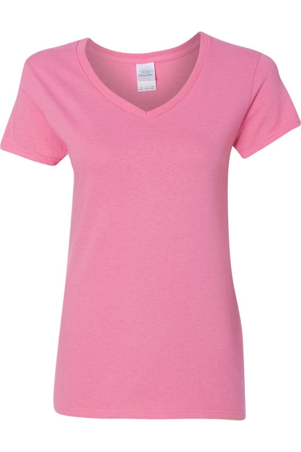 

Футболка женская Gildan Heavy Cotton с V-образным вырезом, цвет azalea