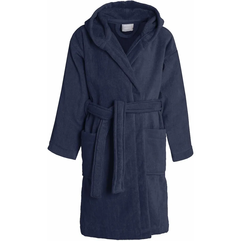 

Детский халат для купания Pure, 1 шт., с длинными рукавами, с накладными карманами Seahorse, синий