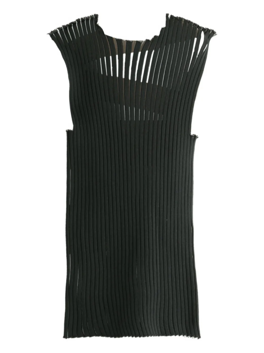 

Плиссированный топ без рукавов Issey Miyake, черный