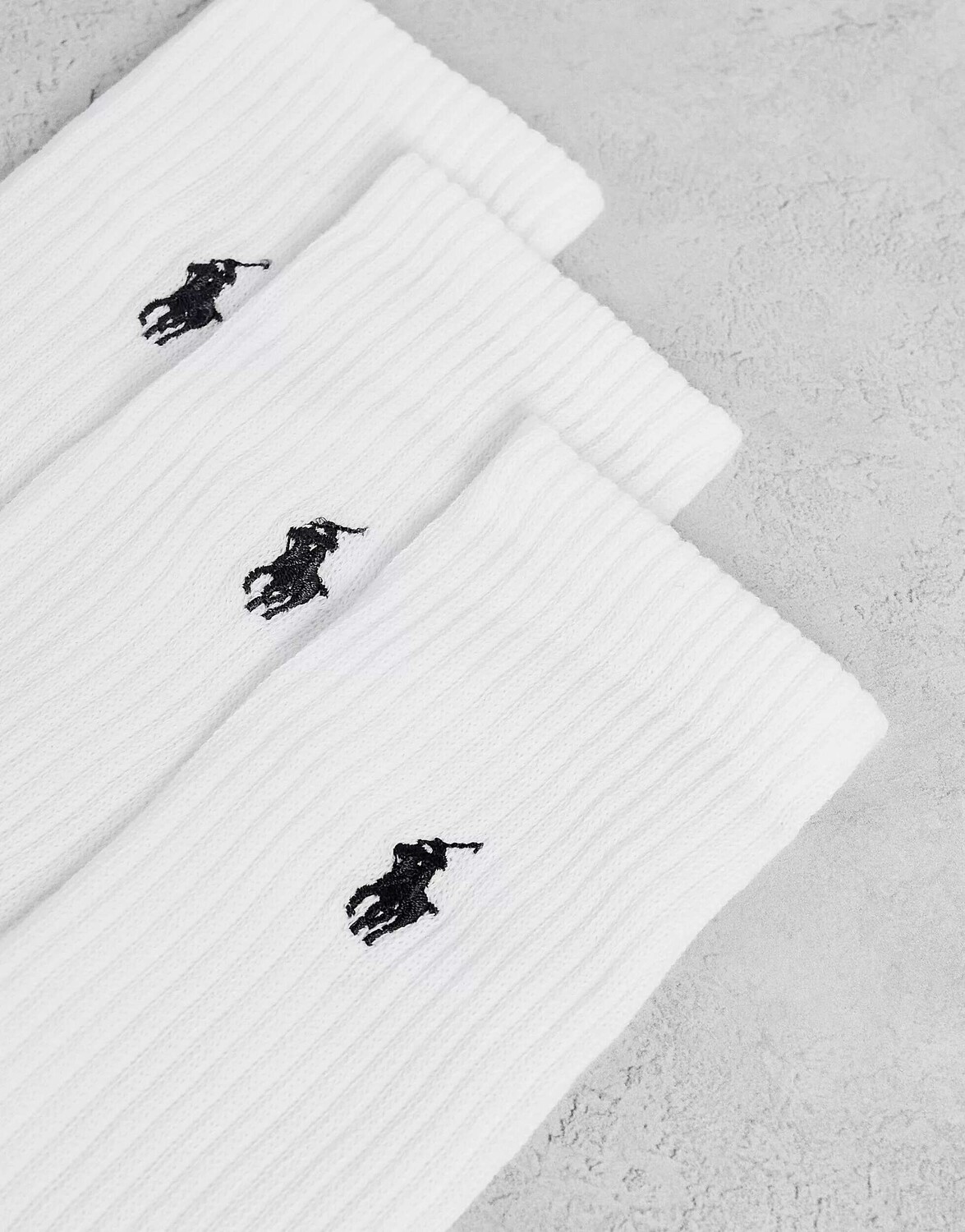Три пары спортивных носков Polo Ralph Lauren белого цвета — фото 2