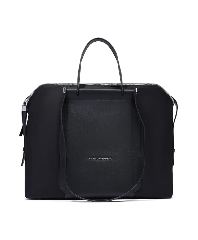 

Женская сумка для ноутбука с отделением для планшета, ударопрочная, с мягкой подкладкой и защитой от RFID-сканирования. Piquadro, черный