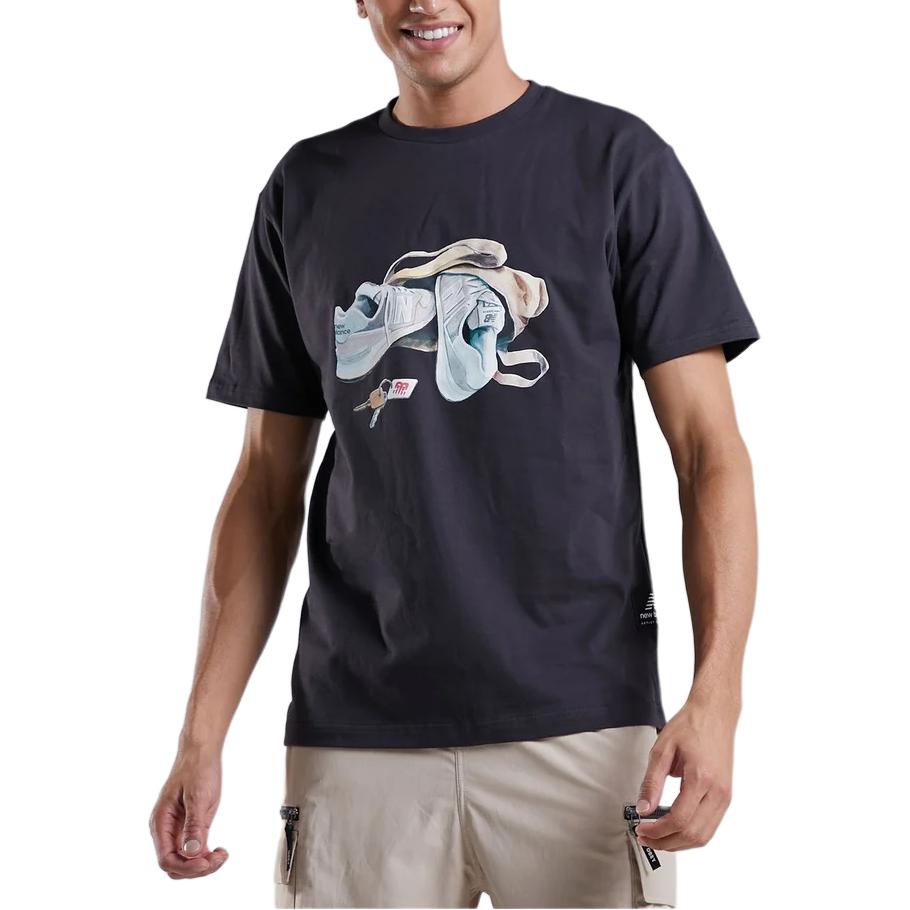 

New Balance Футболка мужская черная, Черный, New Balance Футболка мужская черная