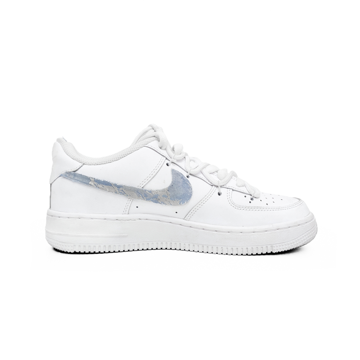 Nike Air Force 1 Легкие и дышащие низкие скейтборд кроссовки мужские белые — фото 4