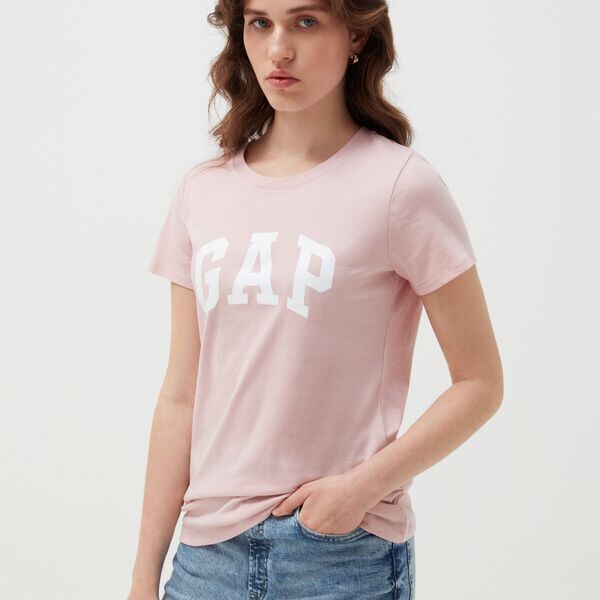

Футболка из хлопка с логотипом Gap, розовый