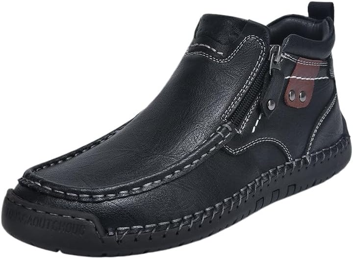 

Мужские слипоны для вождения SWZEC из премиальной кожи ручной работы, черный