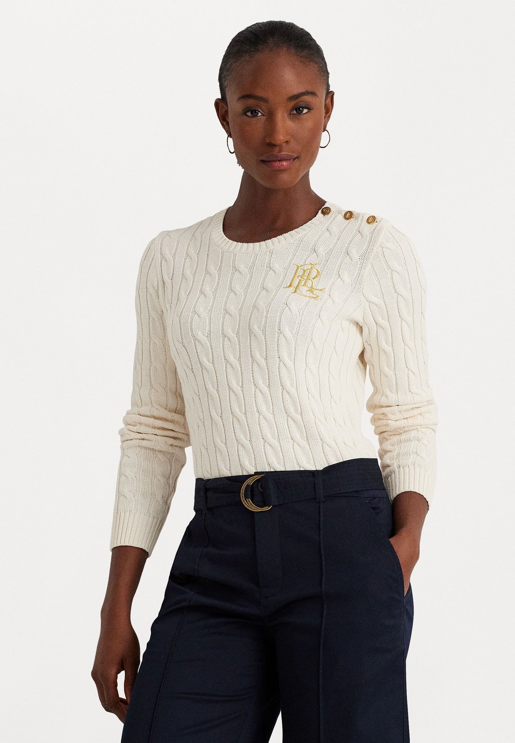 

Джемпер вязаный MONTIVA LONG SLEEVE Lauren Ralph Lauren, цвет mascarpone cream