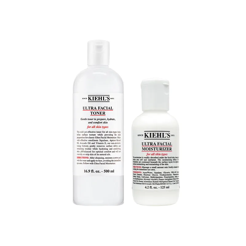 Kiehl's Набор для ухода за кожей с увлажняющими сыворотками, тонерами и лосьонами, Two-Piece Set: High Hydration Toner 500ml+High Hydration Lotion 125ml