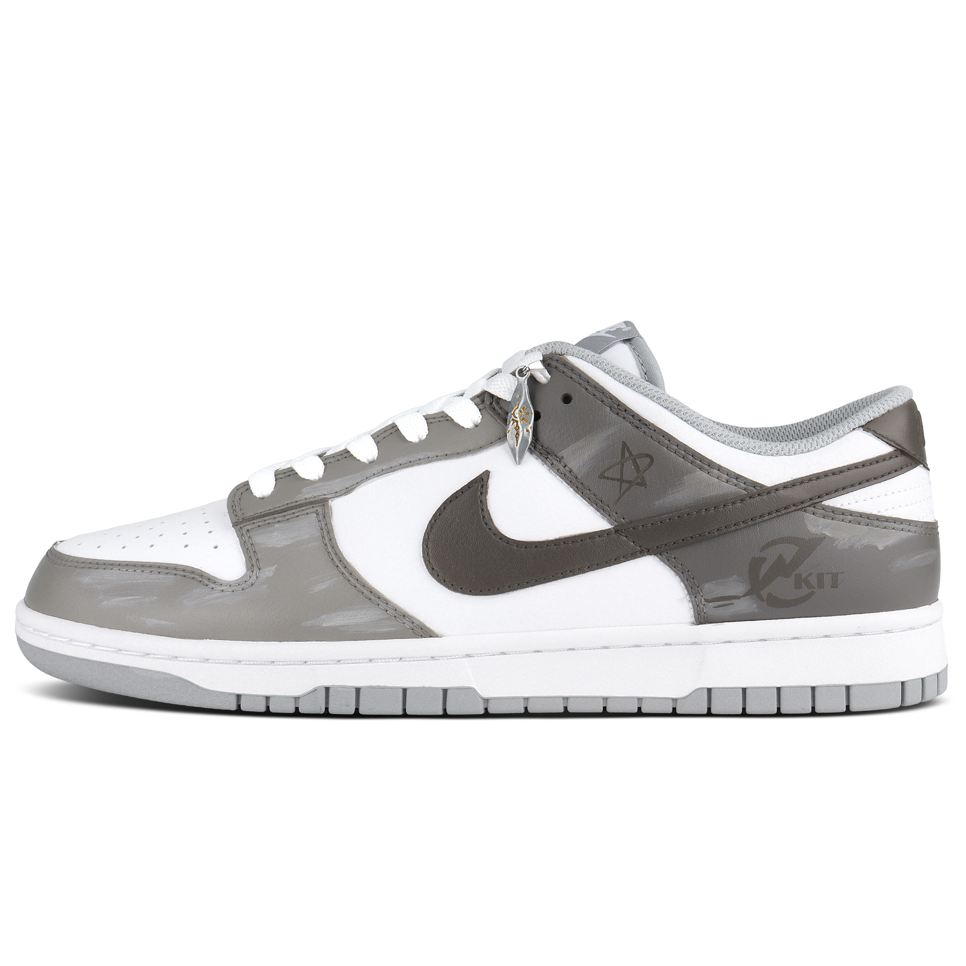 

Nike Dunk Abrasion Resistant Slip Resistant низкие скейтерские кроссовки мужские Gray White