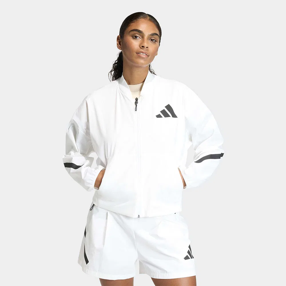 Женский белый бомбер Z.N.E. Woven от Adidas