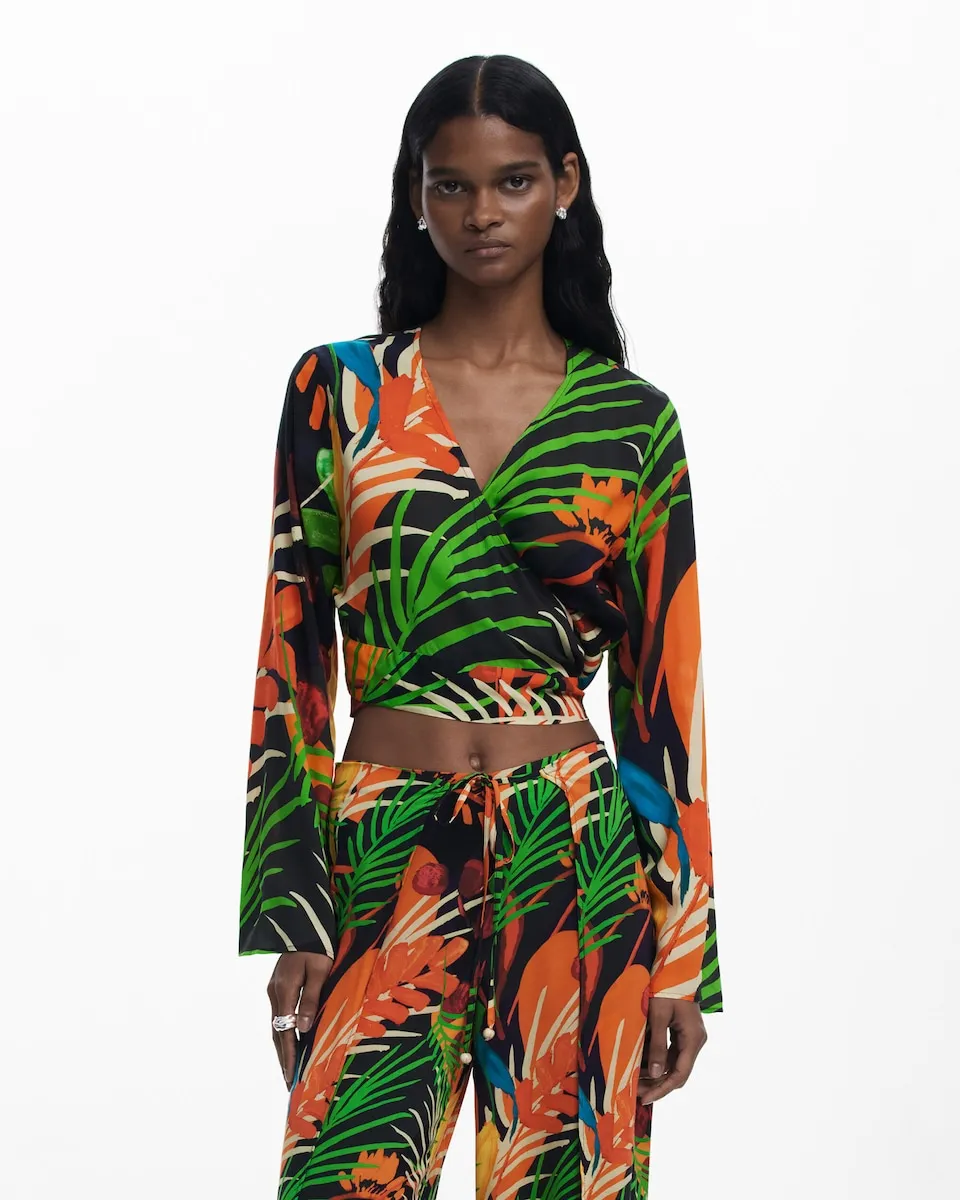 

Топ женский с тропическим запахом Desigual, черный