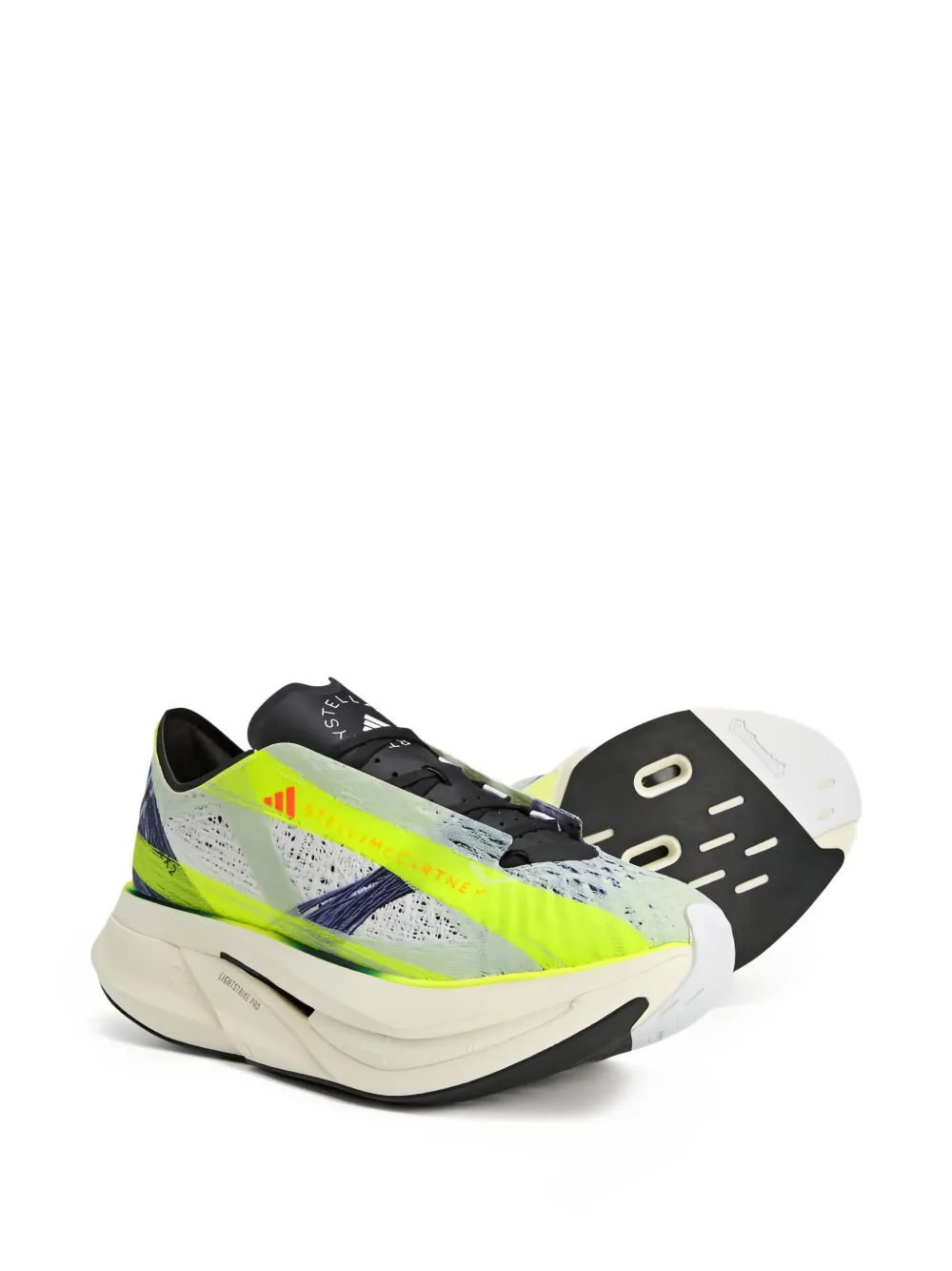Кроссовки Prime X 2.0 Strung Cloud White/Grey One/Core Black Adidas by Stella McCartney, зеленый — фото 2