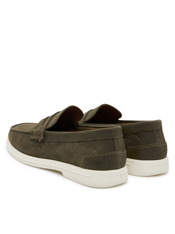 Мокасины Nubuck P Loafer FM0FM05350 Tommy Hilfiger, хаки — фото 3