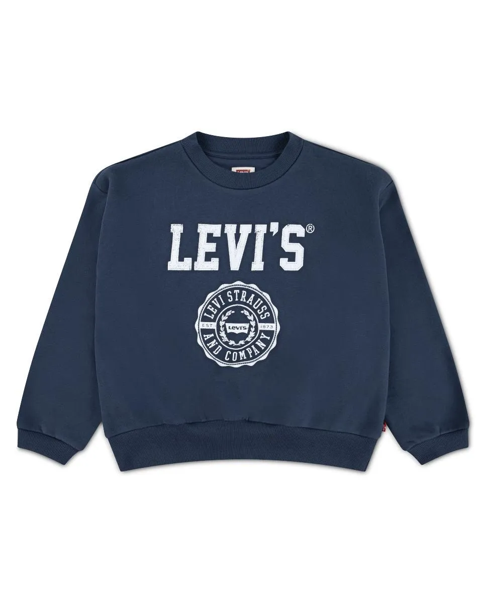 

Футболка с круглым вырезом Collegiate для девочки Levi's, синий