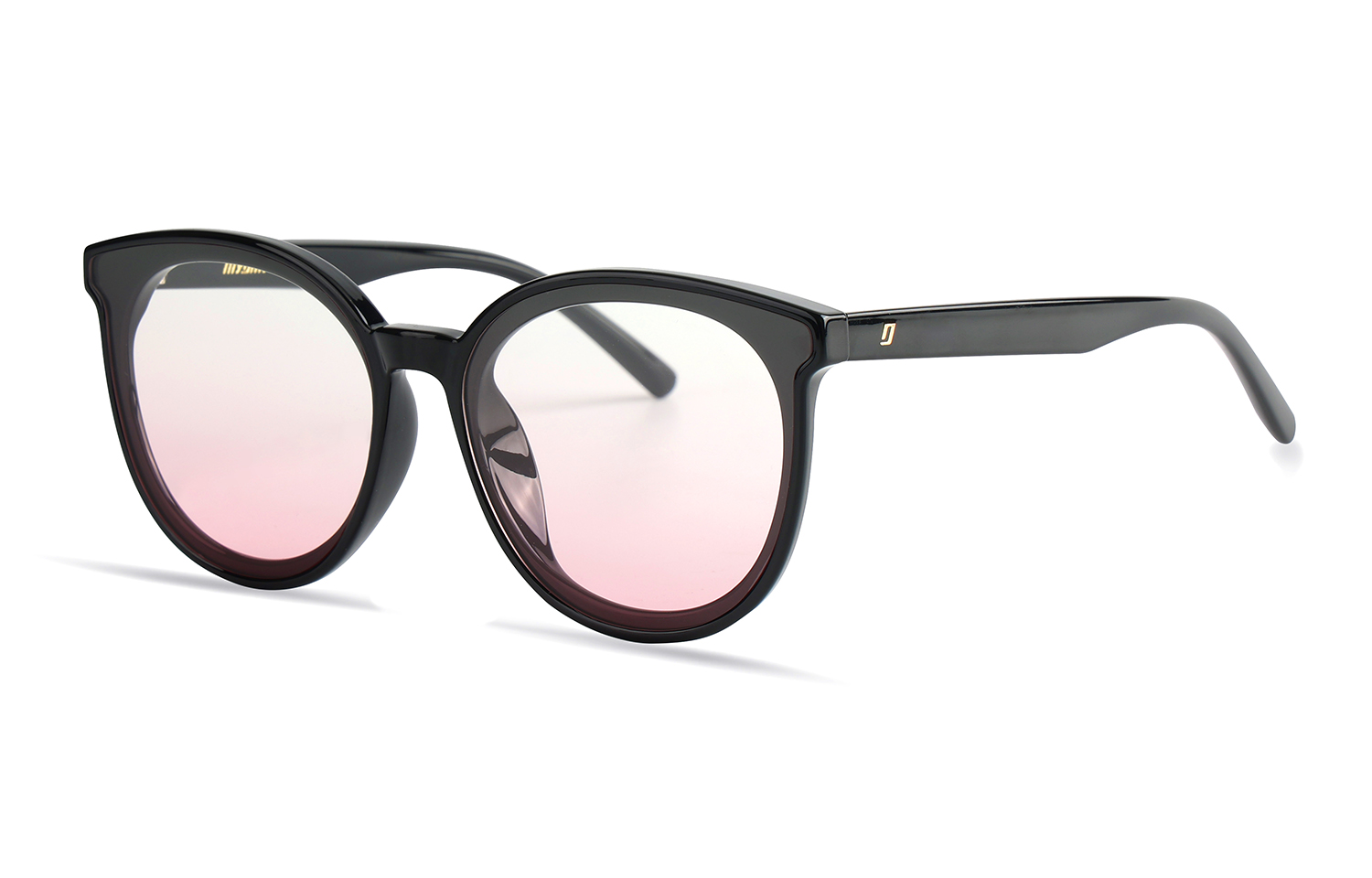 

MYOMY Пластиковые квадратные солнцезащитные очки TR/Memory унисекс, Round Frame with Pink Gradient Lens