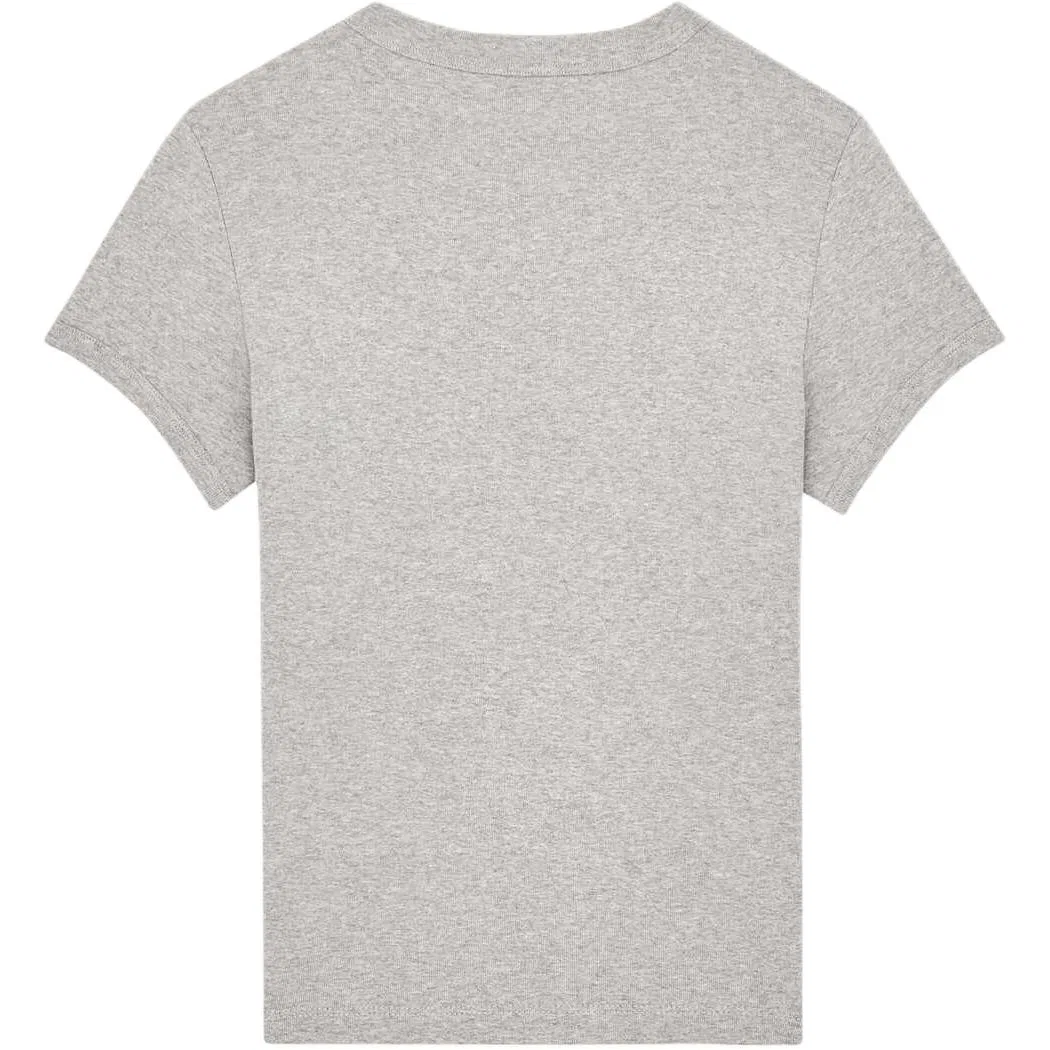 Футболка хлопковая SAINT LAURENT Heather Gray — фото 3
