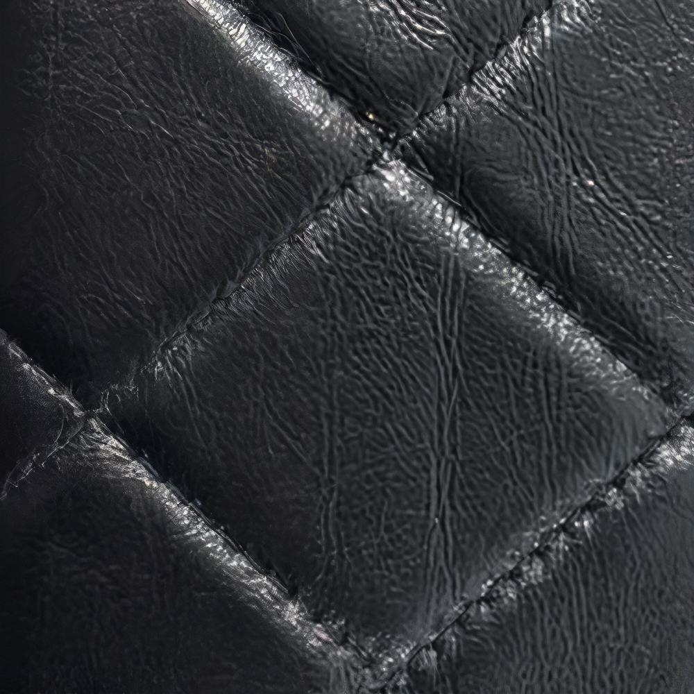 CHANEL Блестящая коровья кожаная сумка-коробка, наплечная сумка, кроссбоди, женская сумка черная — фото 2