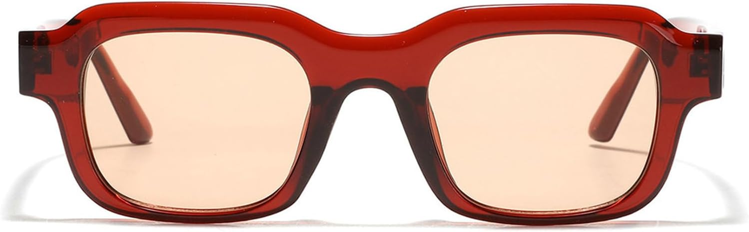 

Willochra Популярные модные квадратные зеленые солнцезащитные очки для женщин, ретро, ​​конфетные цвета, мужские панк-очки, прямоугольные солнцезащитные очки, трендовые солнцезащитные очки, Red