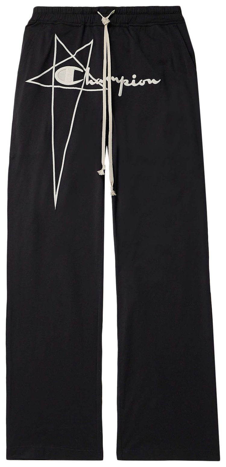 

Джоггеры Rick Owens x Champion Dietrich Drawstring Joggers 'Black', черный