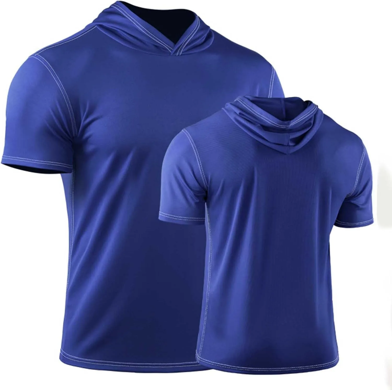 

Мужская футболка с капюшоном, короткий рукав, для тренировок