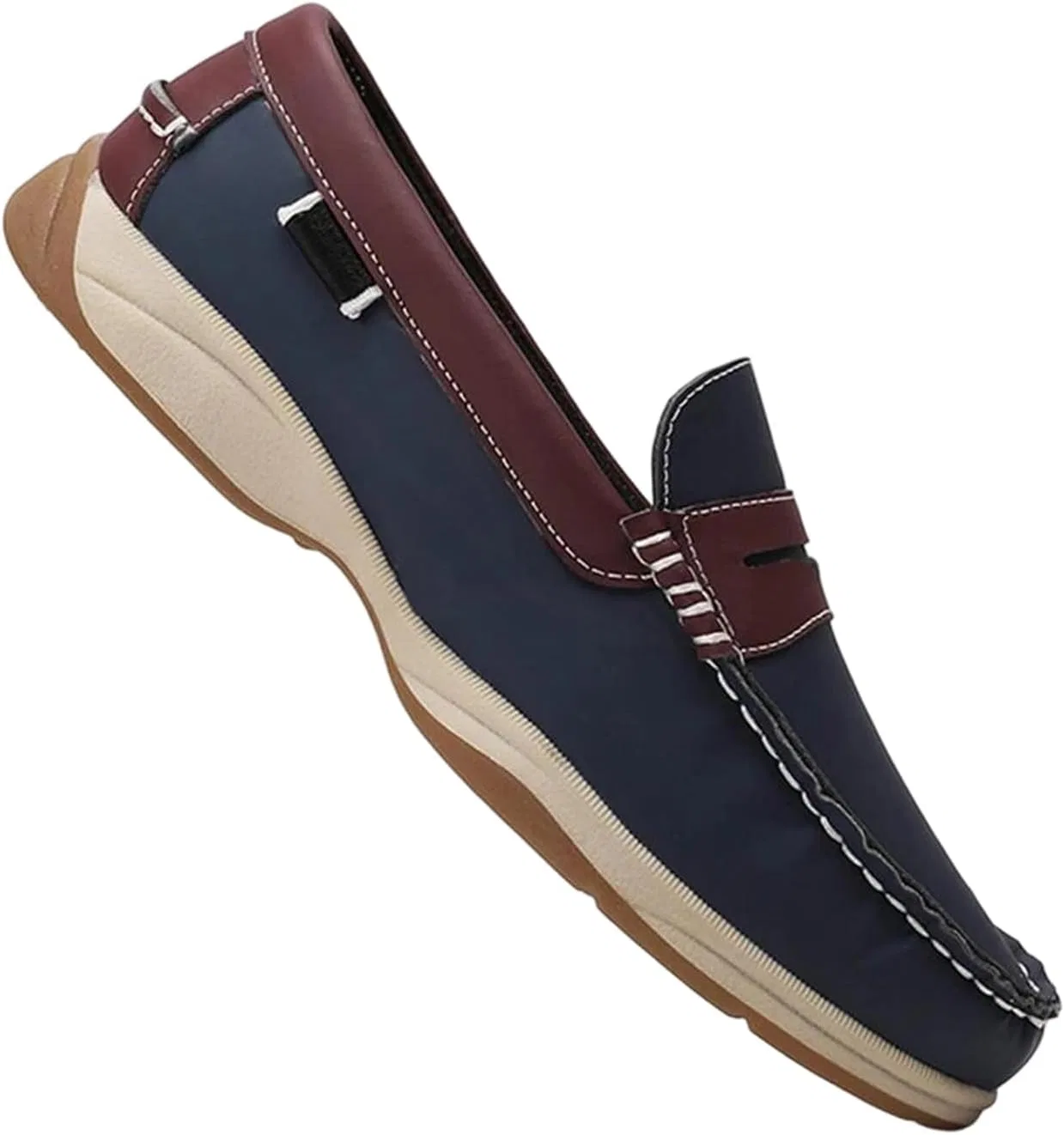 Лоферы мужские, кожаные, Adhdyuud, Penny Loafers, синий