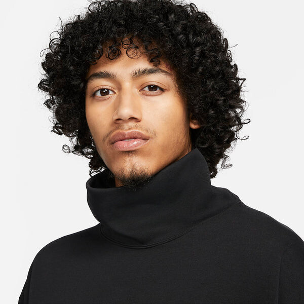 Толстовка Nike Sportswear Tech Fleece Reimagined Oversized Turtleneck Sweatshirt 'Black', черный — фото 2